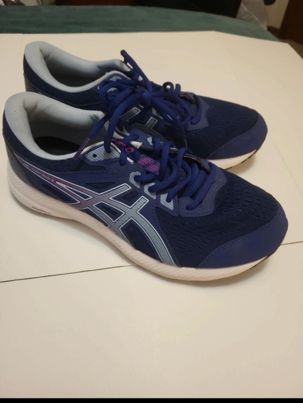 Asics Women's Deep Blue Athletic Running Shoes Size 9.5